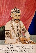 unknow artist Portrait of Maharaja Chandulal,Chief Minister of the Nizam of Hyderabad,Nawab Ali Khan,Asaf Jah Iv oil painting